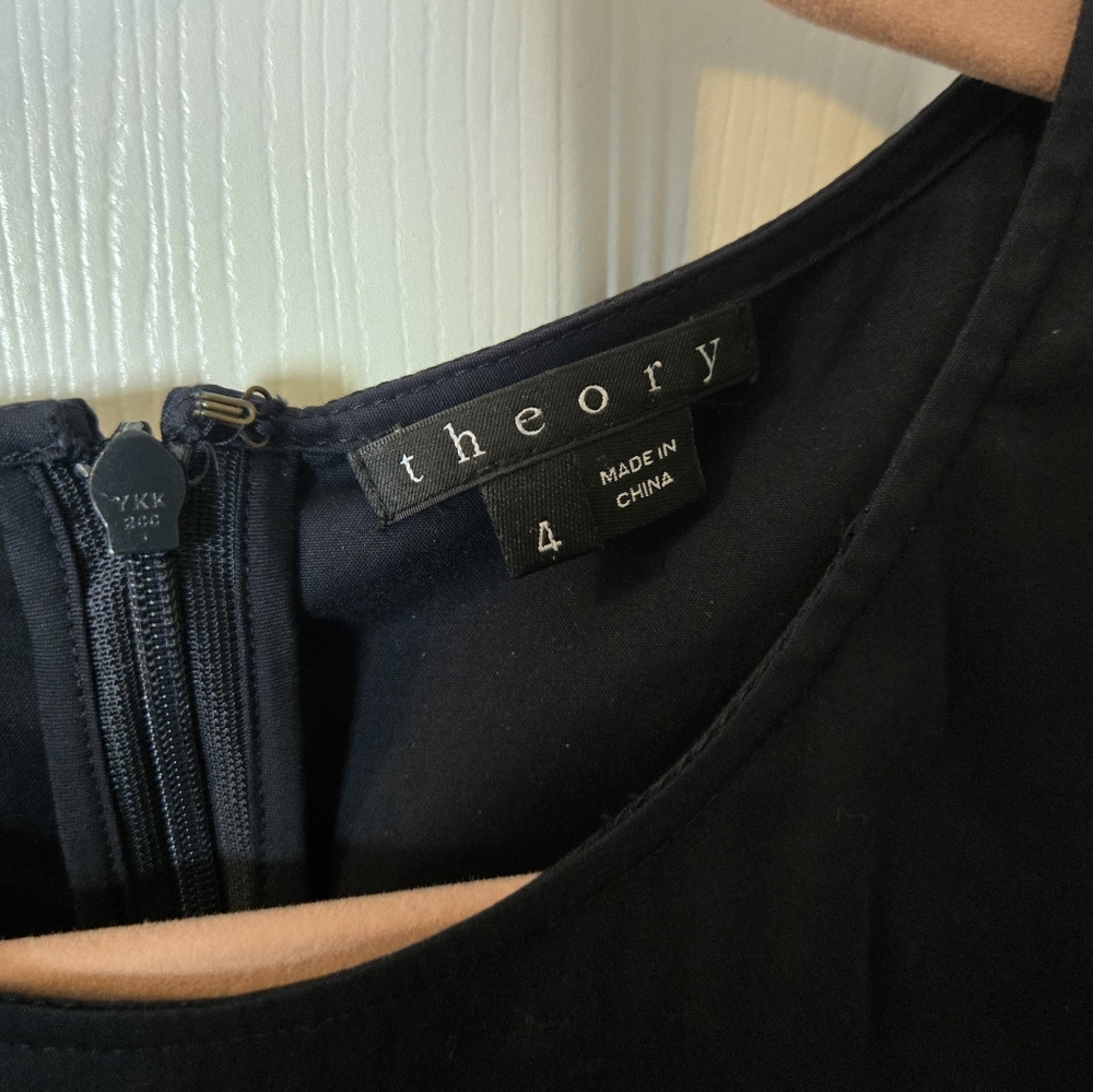 Theory Basic Navy Ruffled Dress - Versatile Women… - image 4